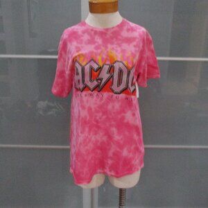 AC/DC "Highway to Hell" Tie Dye Short Sleeve Crew Neck Tee
